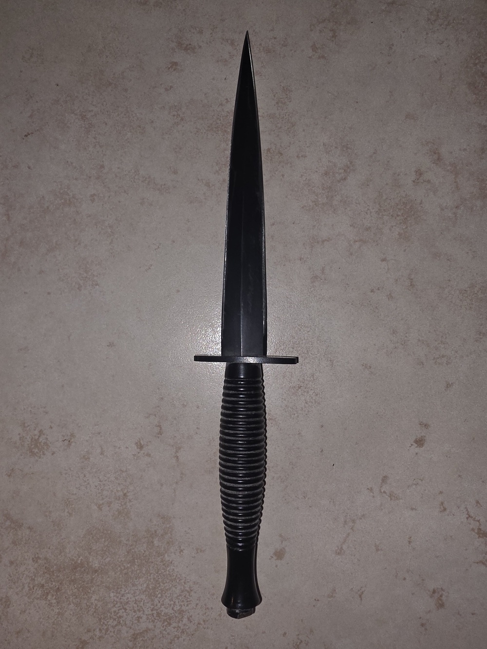 Black Training Knife  with Textured Grip